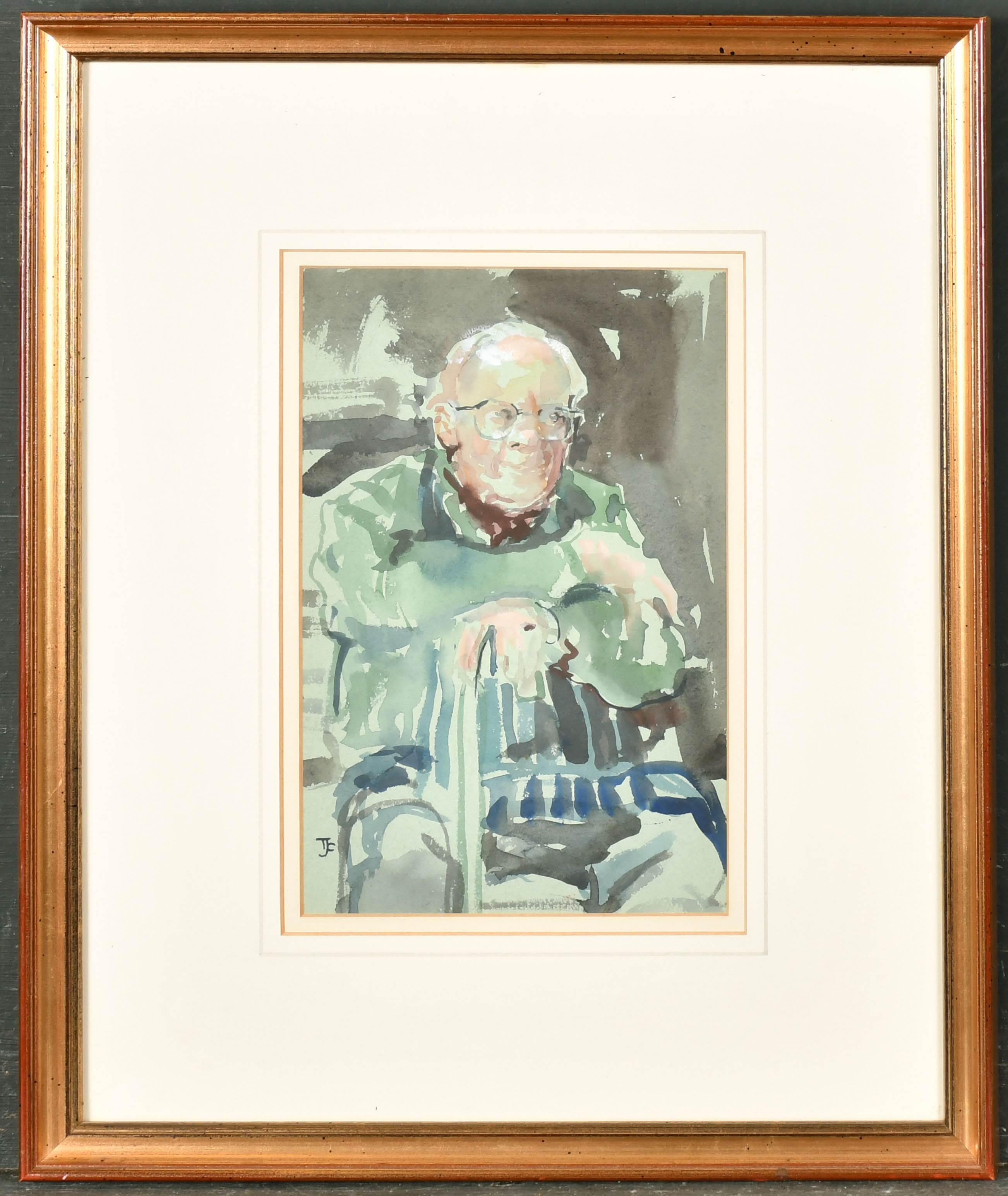 Tom John Coates (1941- ) British. "William Shone Esq", Watercolour, Signed with initials, and - Image 2 of 5