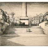 Mortimer Luddington Menpes (1855-1938) British. "Duke of York Steps", Etching, Signed in pencil,