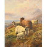 Robert Watson (1865-1916) British. Sheep in a Highland Landscape, Oil on canvas, Signed and dated