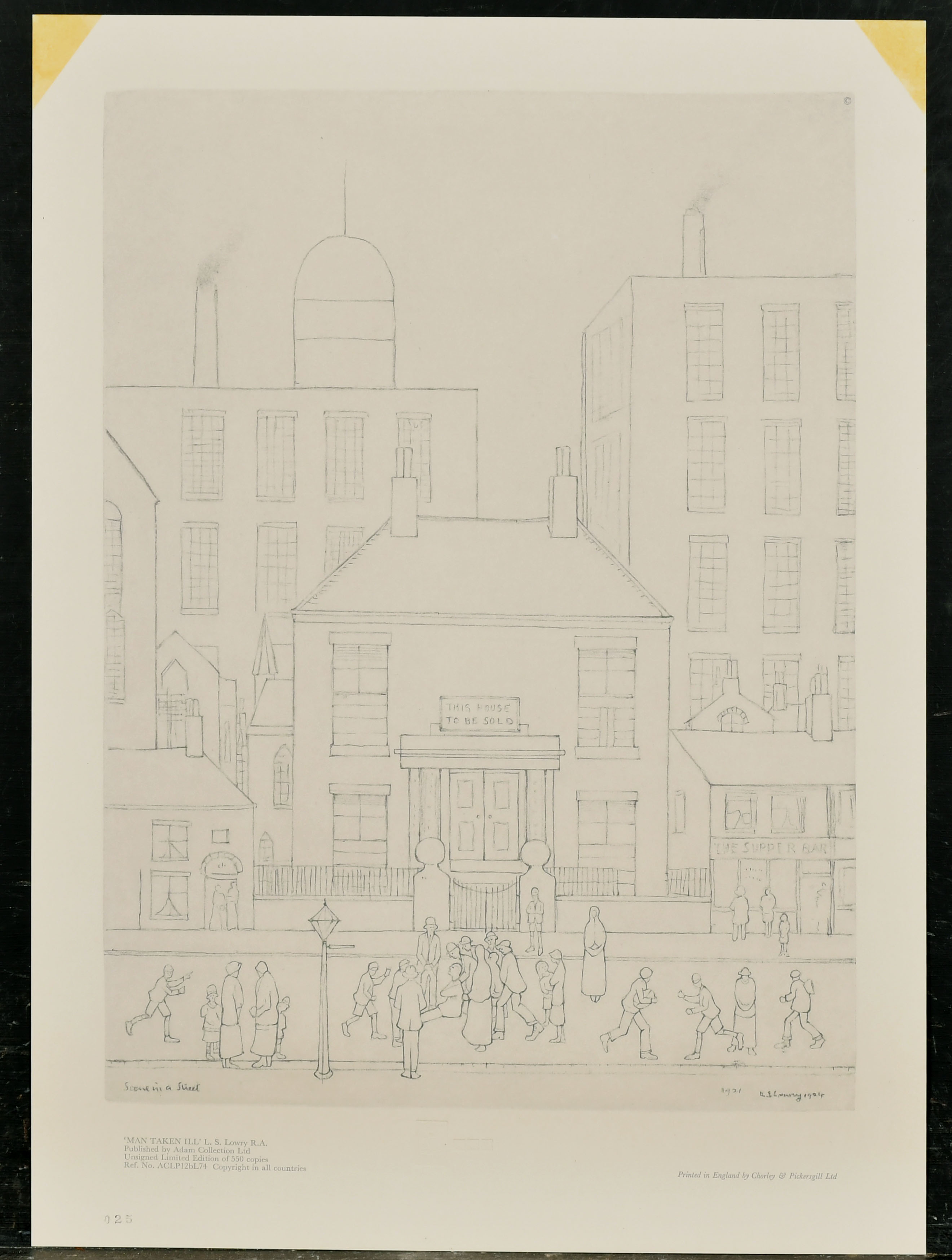 Laurence Stephen Lowry (1887-1976) British. "Street Scene", Printed by Chorley & Pickersgill Ltd, - Image 8 of 9