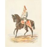 Richard Simkin (1840-1926) British. "Royal Horse Guards", Watercolour, Signed and dated '76, and