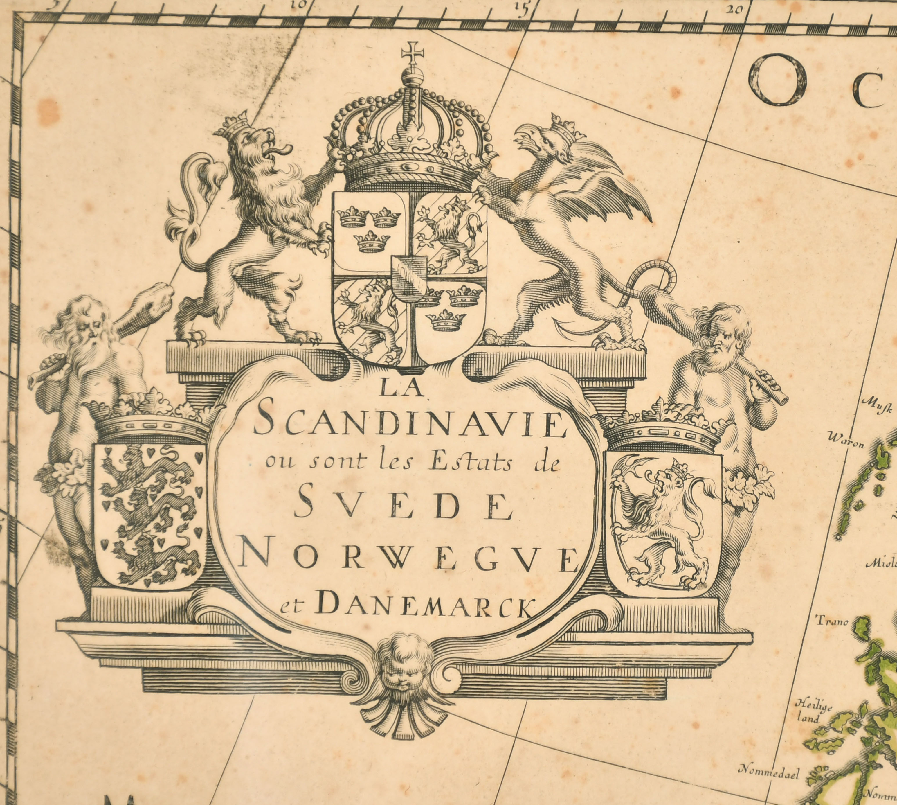 After Guillaume Sanson de Abbeville (1633-1703) French. "La Scandinavie", Map, 16.5" x 20.5" (41.8 x - Image 3 of 4