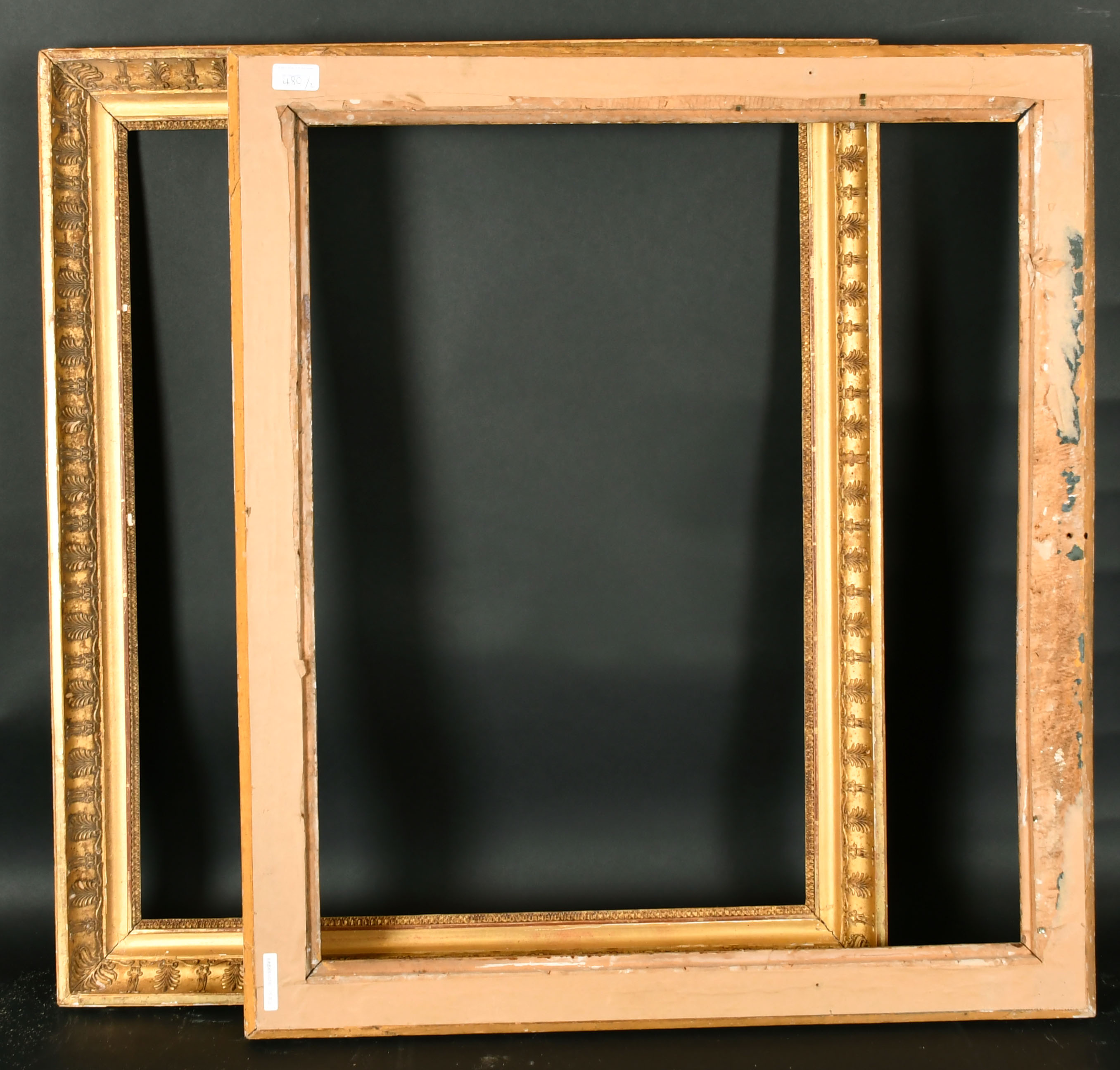 19th Century French School. A Near Pair of Empire Gilt Composition Frames, rebate 28" x 24" (71.1 - Image 3 of 3