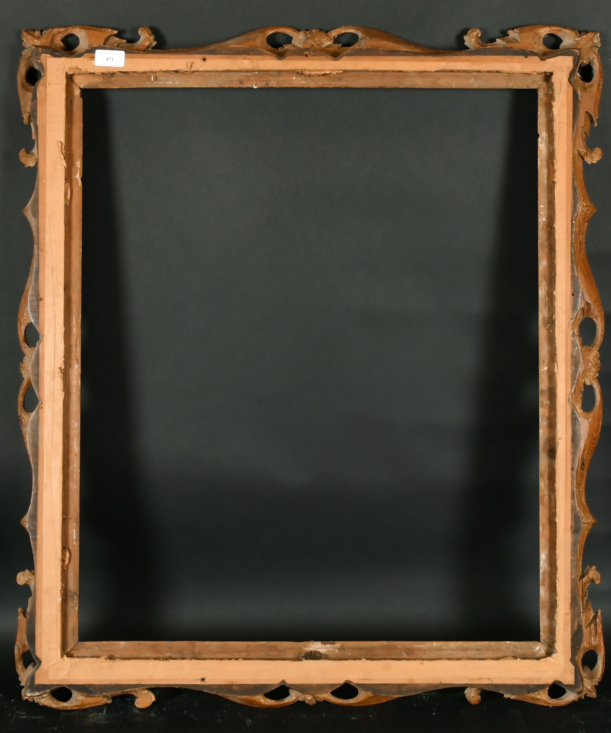 Late 18th Century English School. A Stripped Carved Wood Frame, with swept and pierced centres and - Image 3 of 3