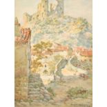 Thomas Matthew Rooke (1842-1942) British. "Domerat Haute-Loire", Watercolour, Signed, inscribed