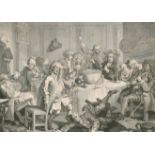 William Hogarth (1697-1764) British. "A Midnight Modern Conversation", Engraved by William