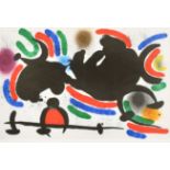 Joan Miro (1893-1983) Spanish. Untitled, Lithograph, Inscribed on a label verso, 12.5" x 19.25" (