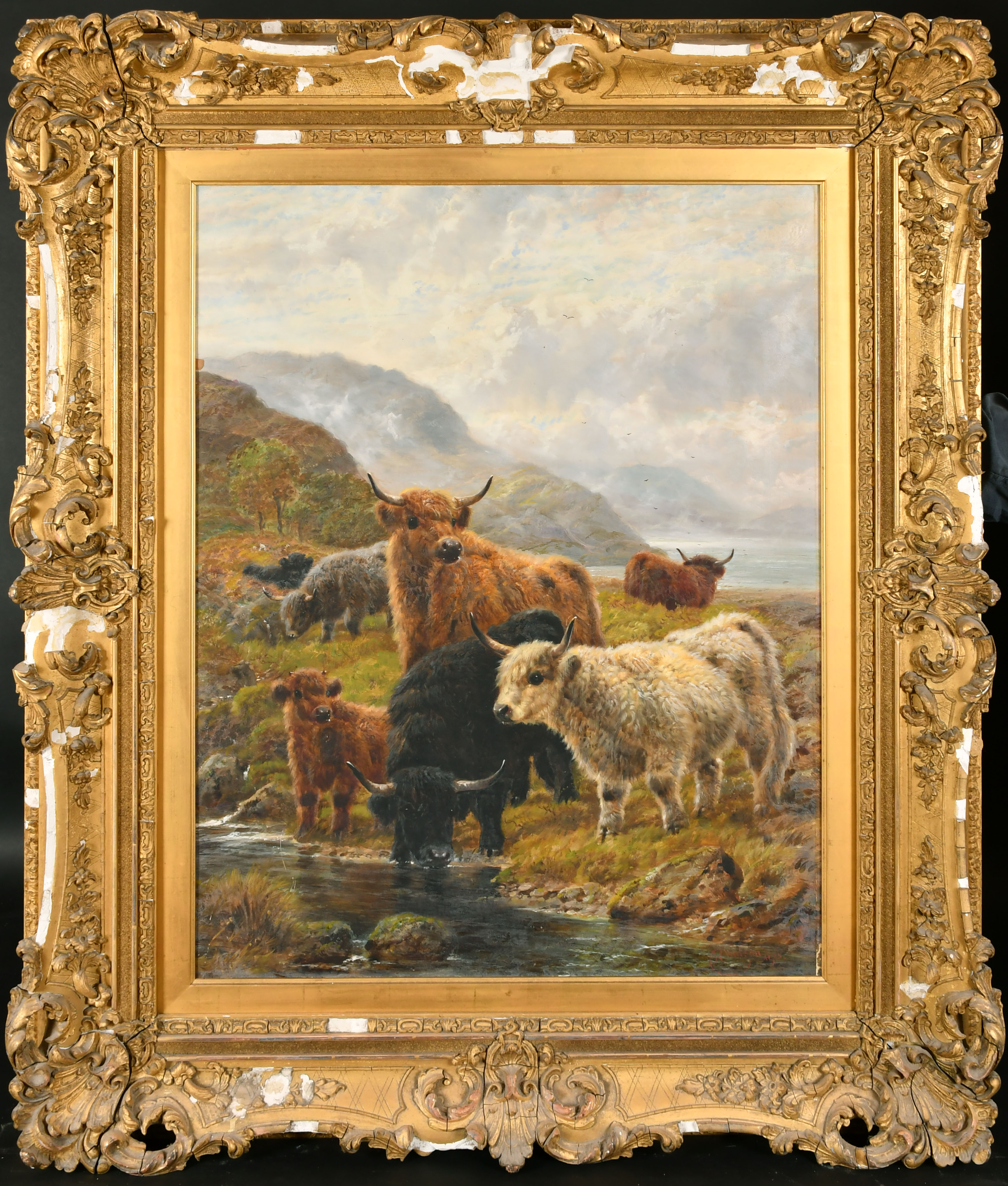 Robert Watson (1865-1916) British. Sheep in a Highland Landscape, Oil on canvas, Signed and dated - Image 3 of 7