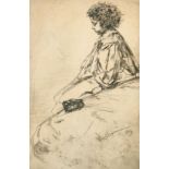 James Abbott McNeill Whistler (1834-1903) American. "Bibi Lalouette", Etching, Inscribed in