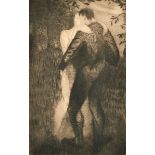 Christopher Richard Wynne Nevinson (1889-1946) British. "Lovers", Etching, Signed in pencil,