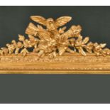 19th Century English School. A Gilt Composition Frame, with a central Bird of Prey pediment, with