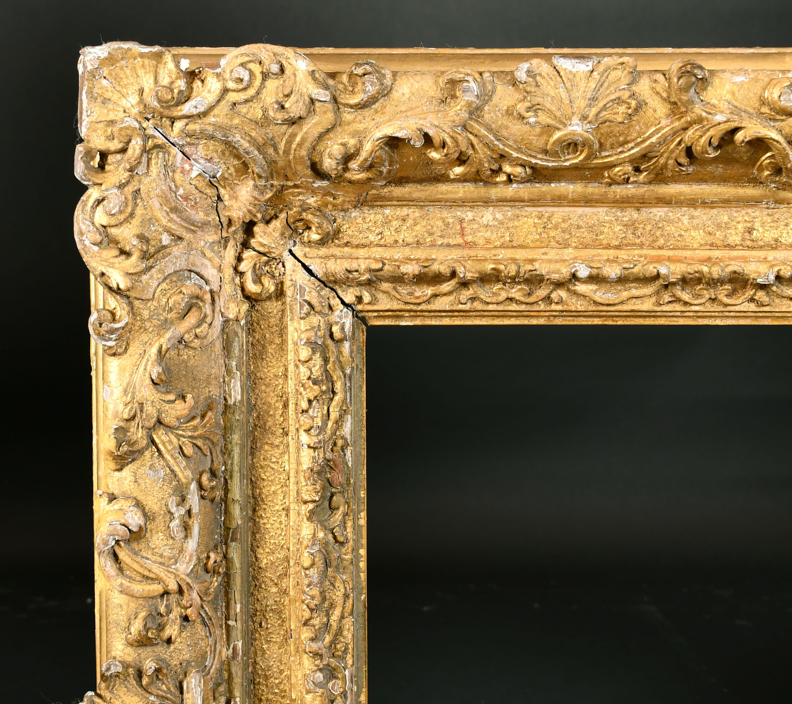 18th Century French School. A Carved Giltwood Frame, rebate 38.5" x 23.5" (97.8 x 59.8cm)