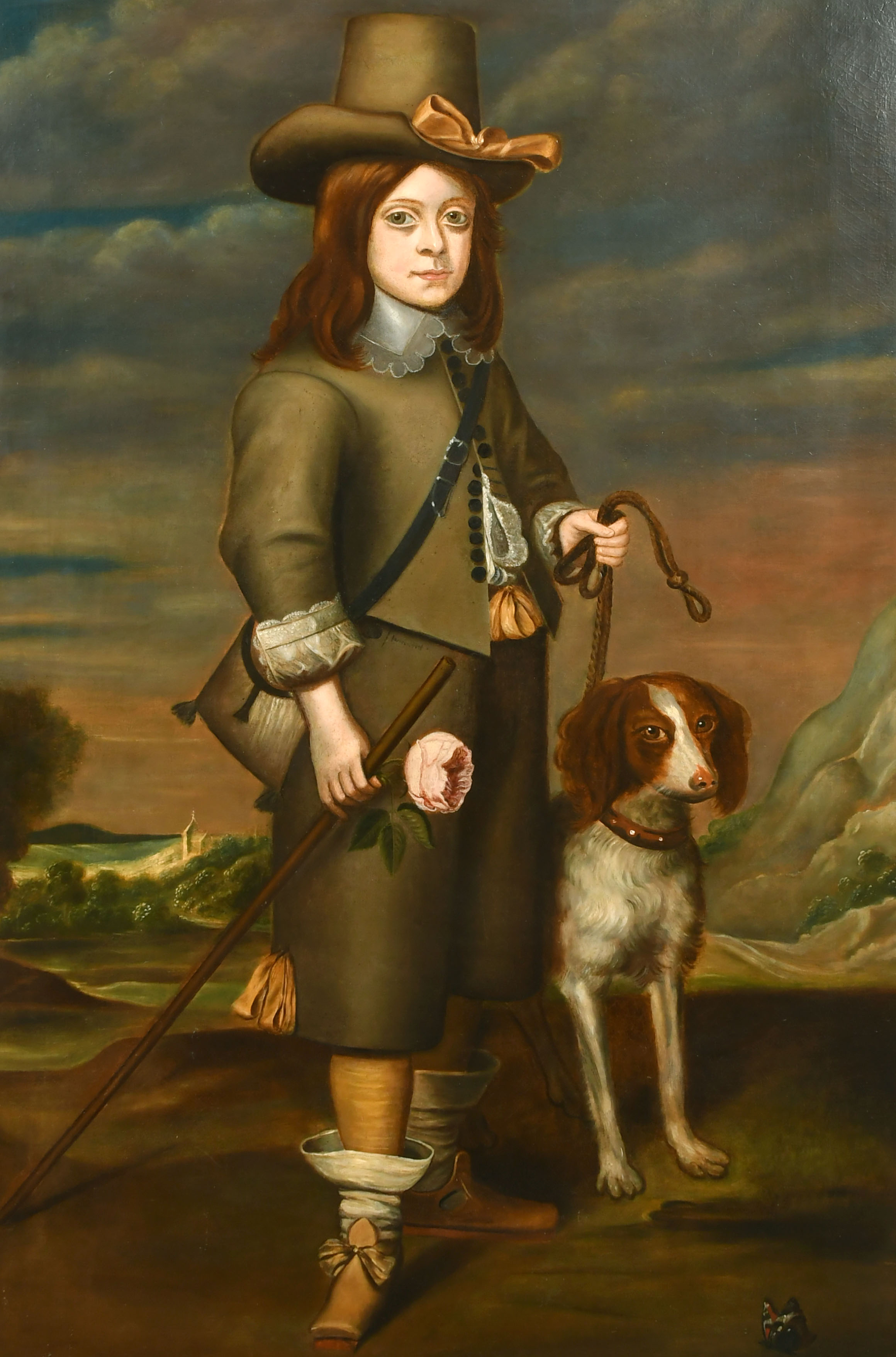 After Daniel Mytens (1590-1647) Dutch. A Portrait believed to be of Sir Jeffrey Hudson, Oil on
