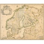 After Guillaume Sanson de Abbeville (1633-1703) French. "La Scandinavie", Map, 16.5" x 20.5" (41.8 x