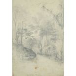 Circle of Conrad Martens (1801-1878) British. "Australian Scenery", Pencil, Inscribed and dated