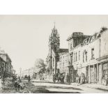 Francis Dodd (1874-1949) British. "Peckham", Etching, Signed in pencil, 6.75" x 8.75" (17.2 x 8.8cm)
