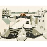 Julian Trevelyan (1910-1988) British. Camden Lock, Lithograph, Signed and numbered 86/100 in pencil,