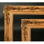 19th Century English School. A Pair of Gilt Composition Frames, with swept and pierced centres and