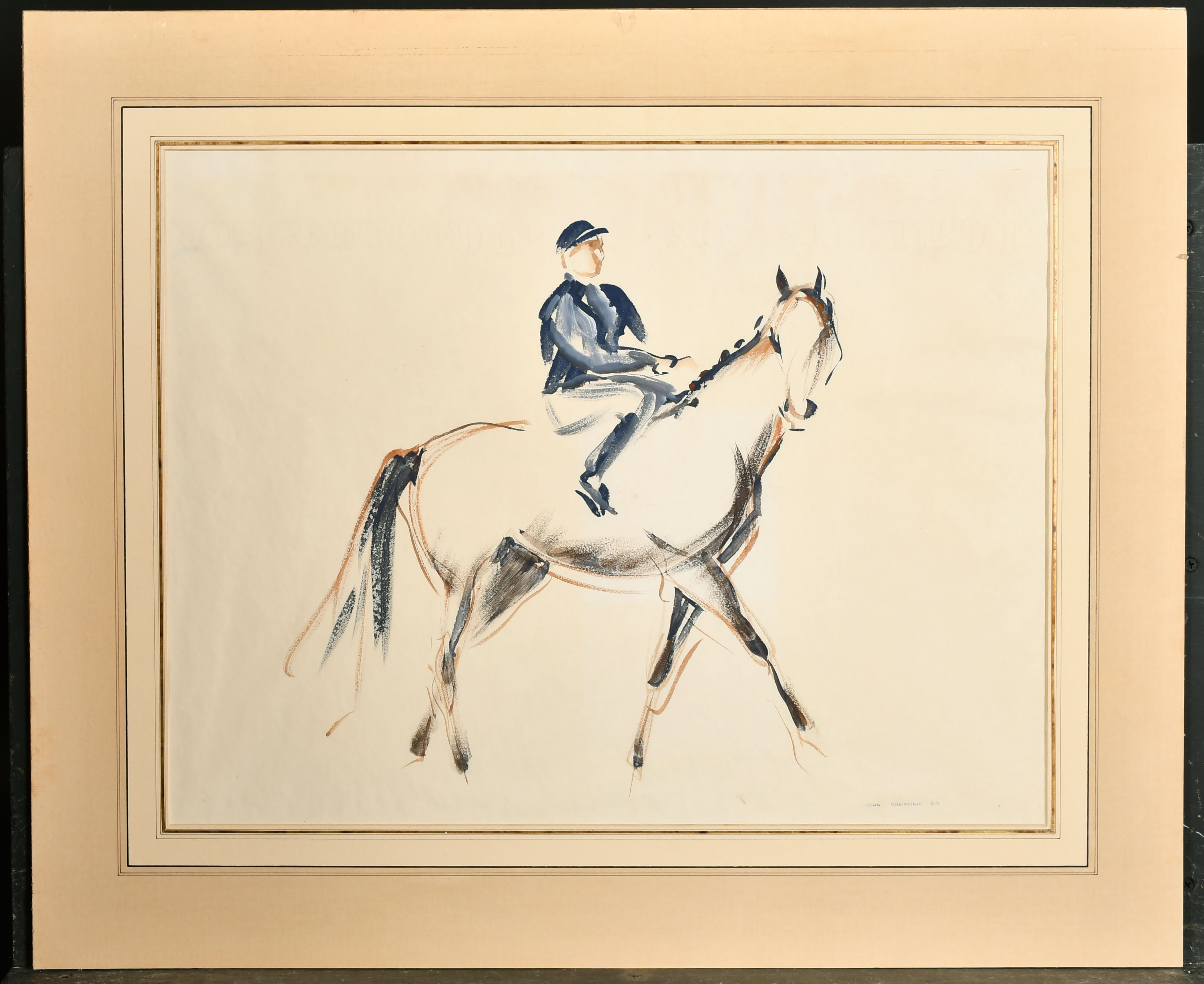 John Rattenbury Skeaping (1901-1980) British. "Jockey on Horseback", Watercolour, Signed and - Image 2 of 4