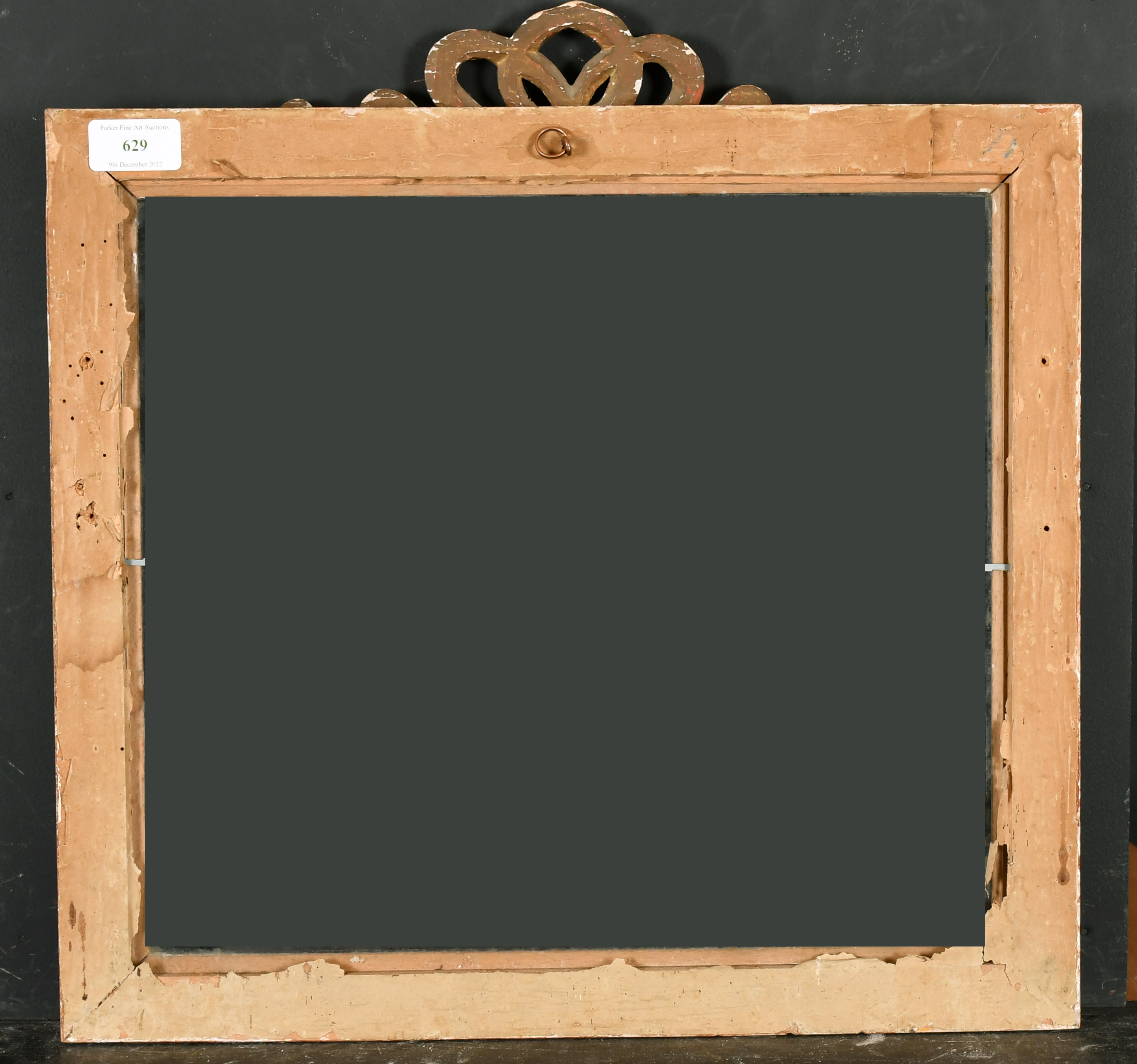 19th Century French School. A Carved Giltwood Frame, with ornate pediment, with inset glass, - Image 3 of 3