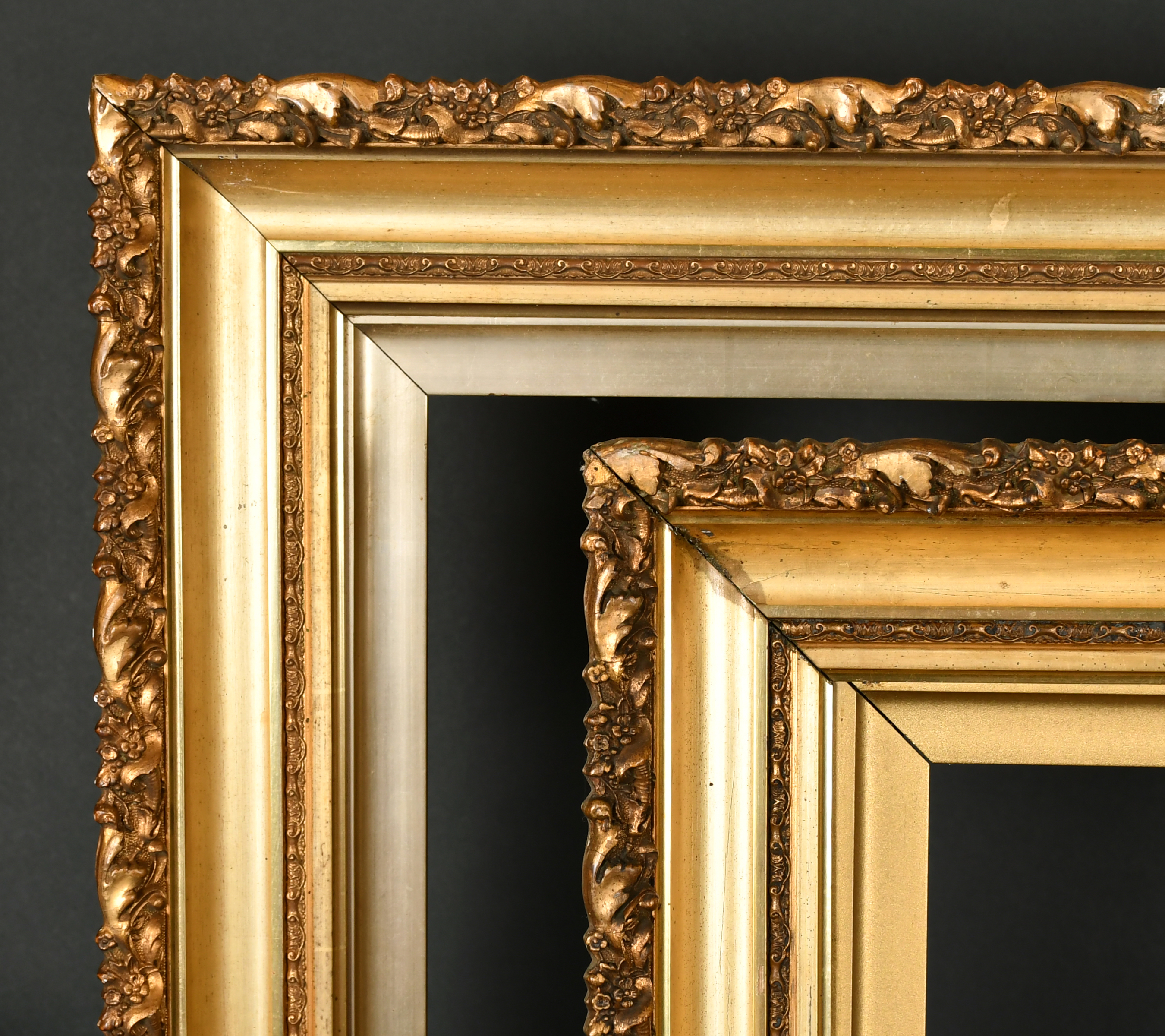 Early 20th Century English School. A Near Pair of Gilt Composition Frames, rebate 24" x 20" (61 x