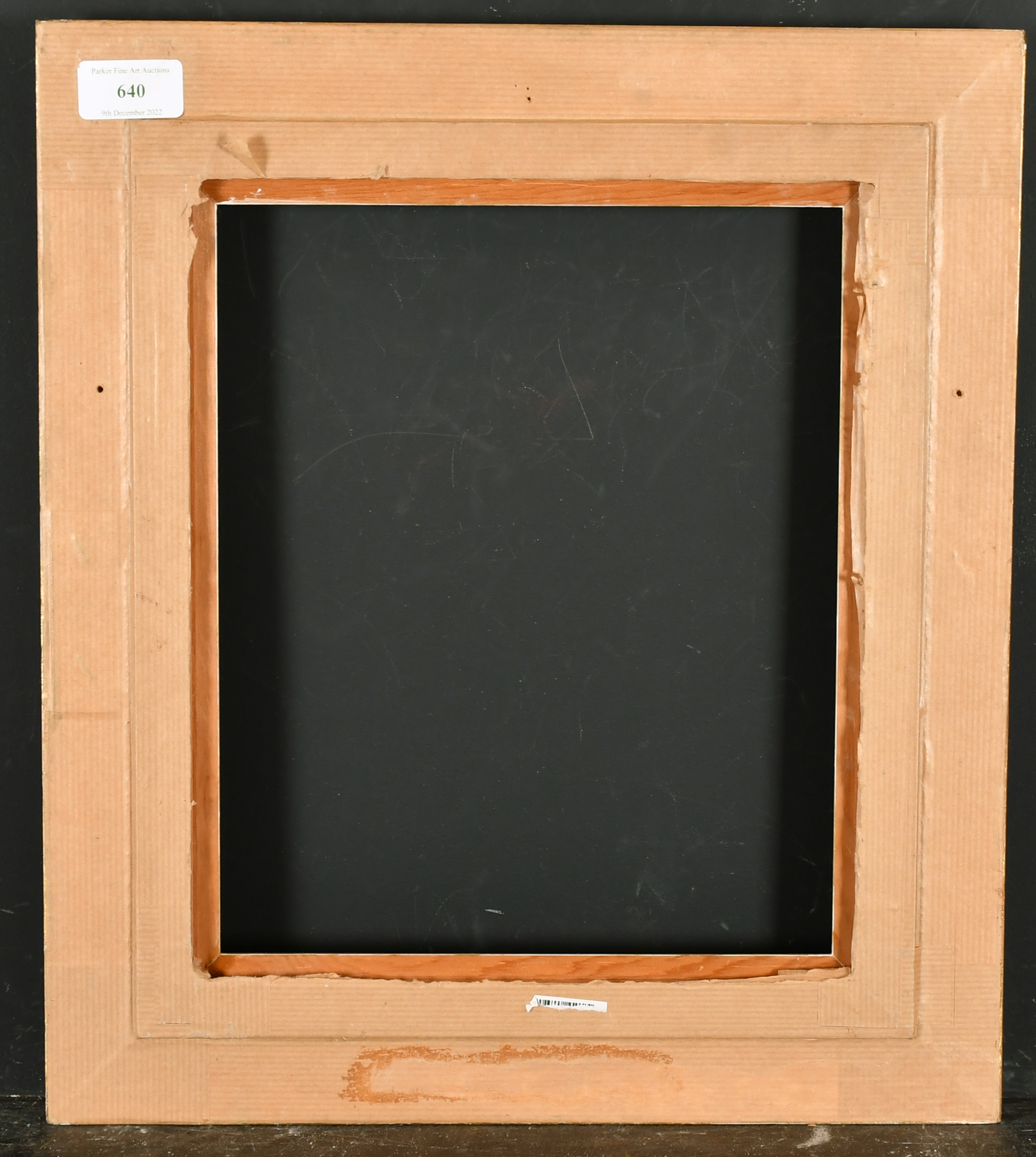 20th Century English School. A Gilt Composition Frame, with a printed marble effect slip, rebate - Image 3 of 3