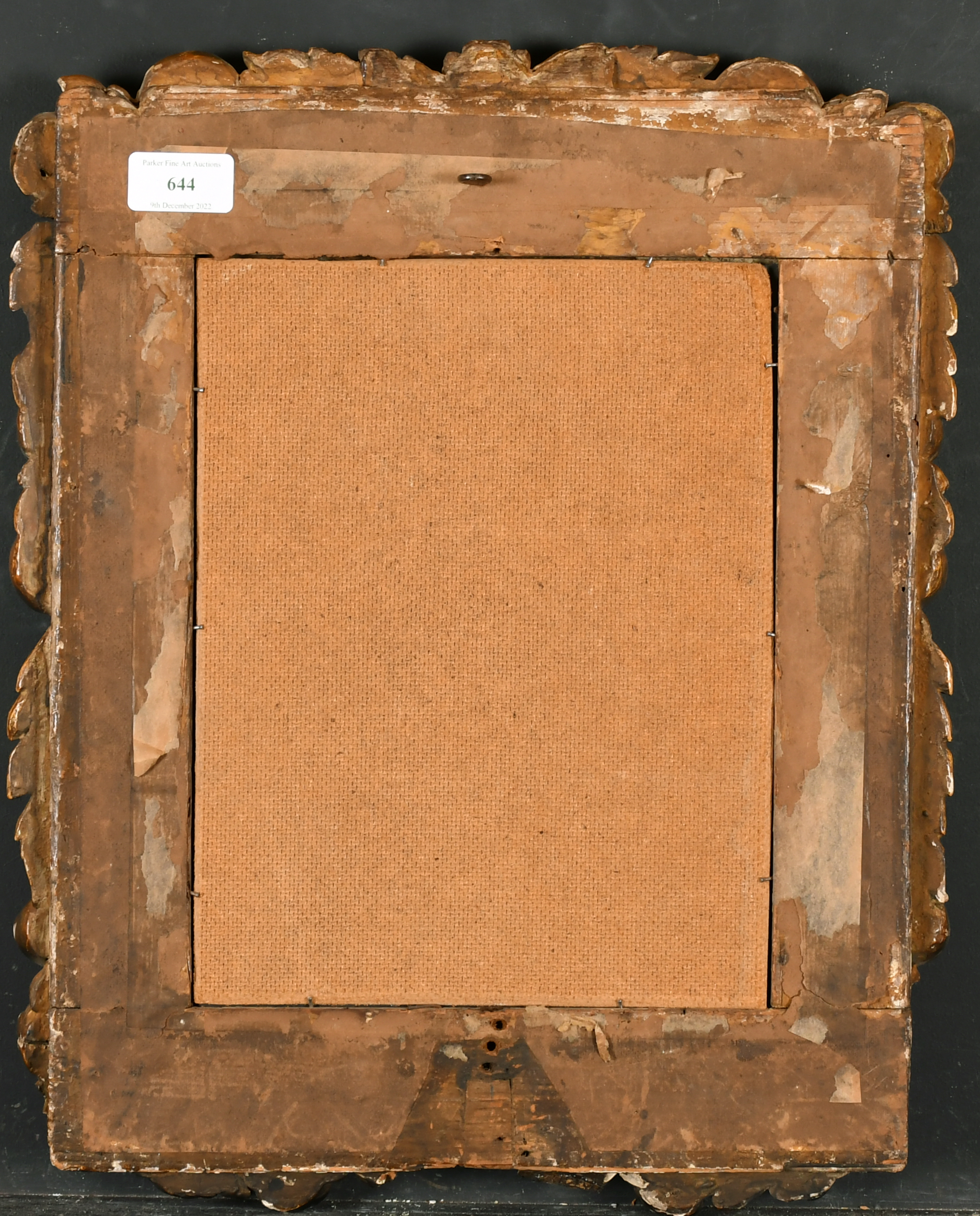 19th Century European School. A Carved Giltwood Frame, with inset mirror glass, rebate 10.75" x 8. - Image 3 of 3