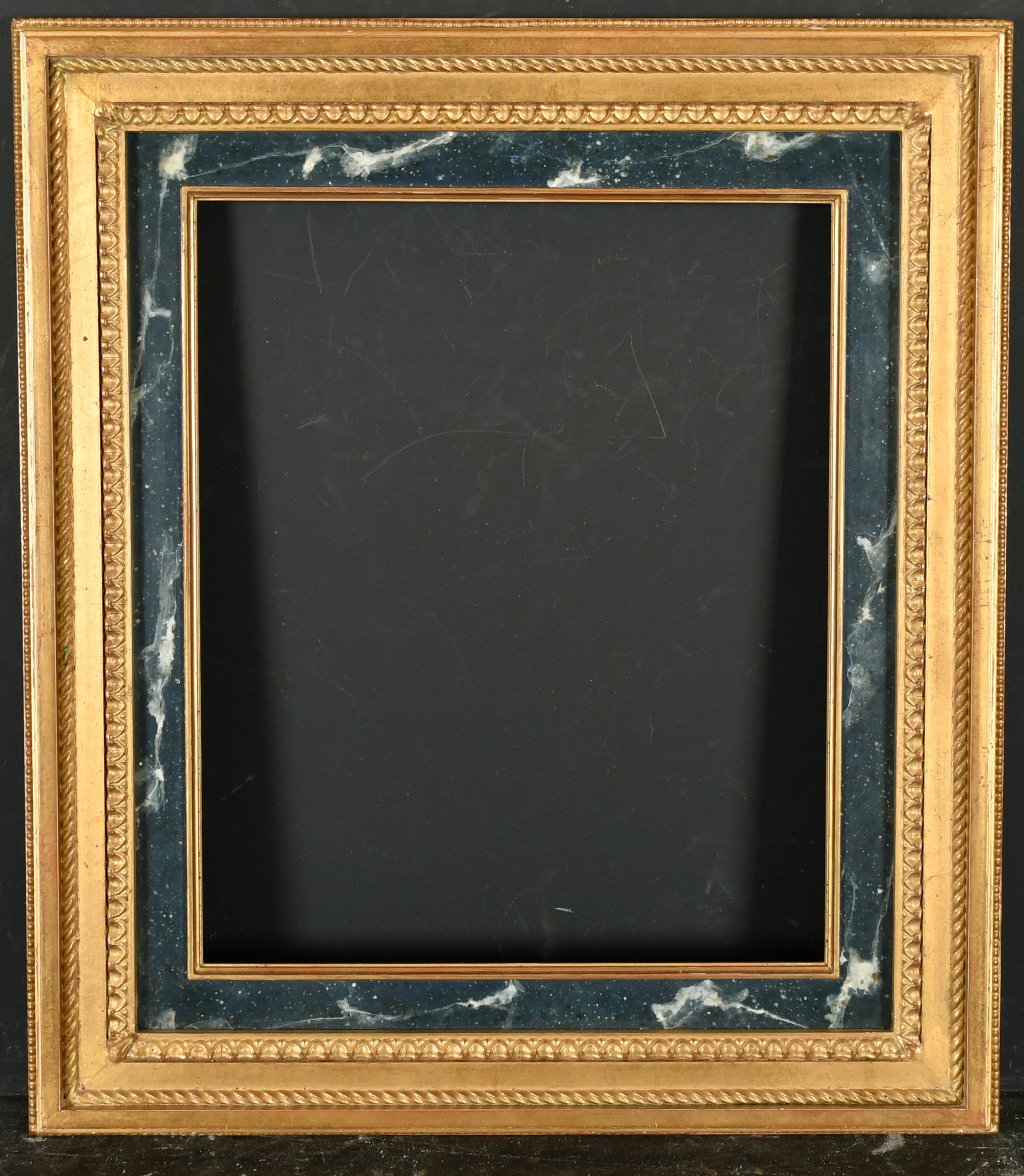 20th Century English School. A Gilt Composition Frame, with a printed marble effect slip, rebate - Image 2 of 3