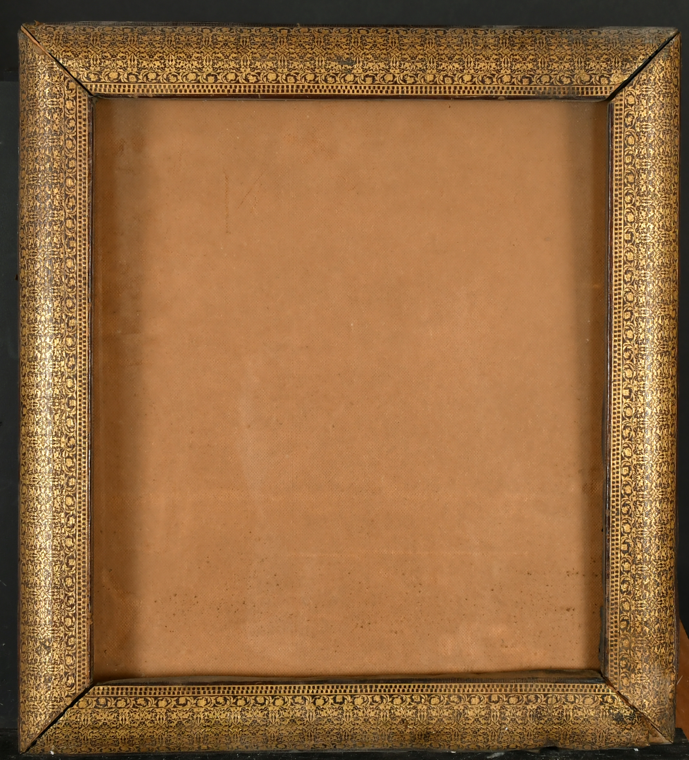 19th Century English School. A Gilded Leather Frame, with inset glass, rebate 17" x 15" (43.2 x 38. - Image 2 of 3