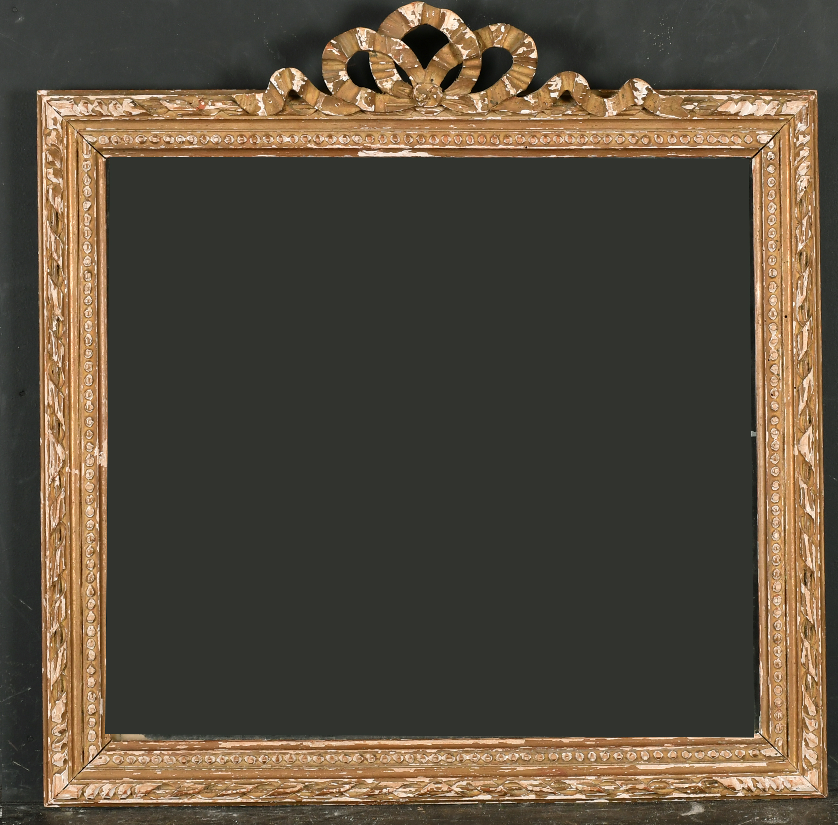 19th Century French School. A Carved Giltwood Frame, with ornate pediment, with inset glass, - Image 2 of 3