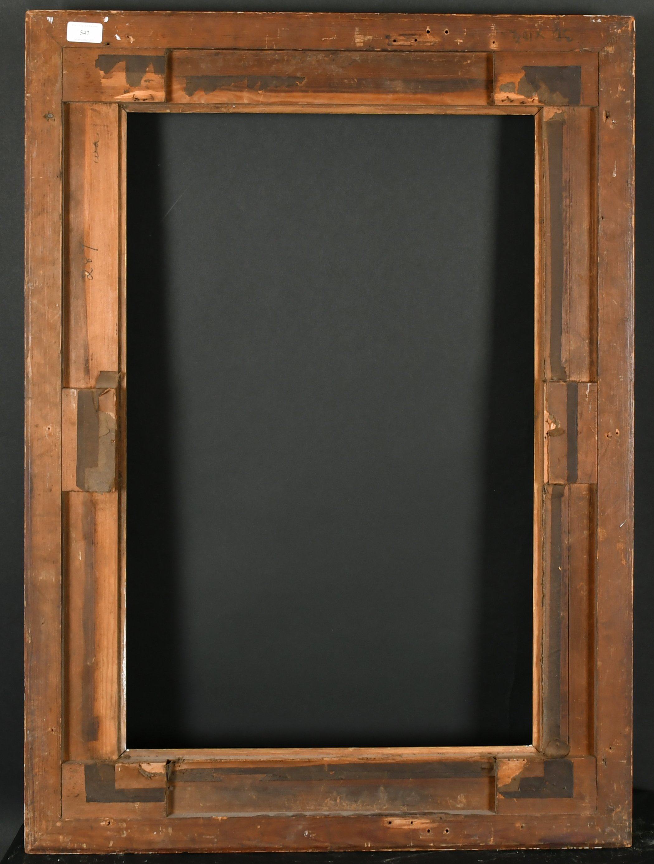 19th Century English School. A Gilt Composition Frame, with swept and pierced centres and corners, - Image 3 of 3