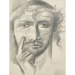 Ramiro Davalos (1924-2000) Argentinian. "Velad!", Pencil, Signed and inscribed, 20" x 14.5" (50.8