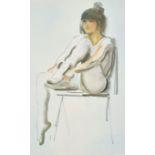 Donald Hamilton Fraser (1929-2009) British. A Seated Ballet Dancer, Lithograph, Signed and