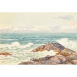 John E Ross (20th-21st Century) British. A Coastal Scene, Watercolour, Signed, Unframed 7" x 10" (