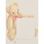 Wendy Trinder (1942-2020) British. "Teddy Bear Quotations", Colour Pencil, Signed with monogram, and