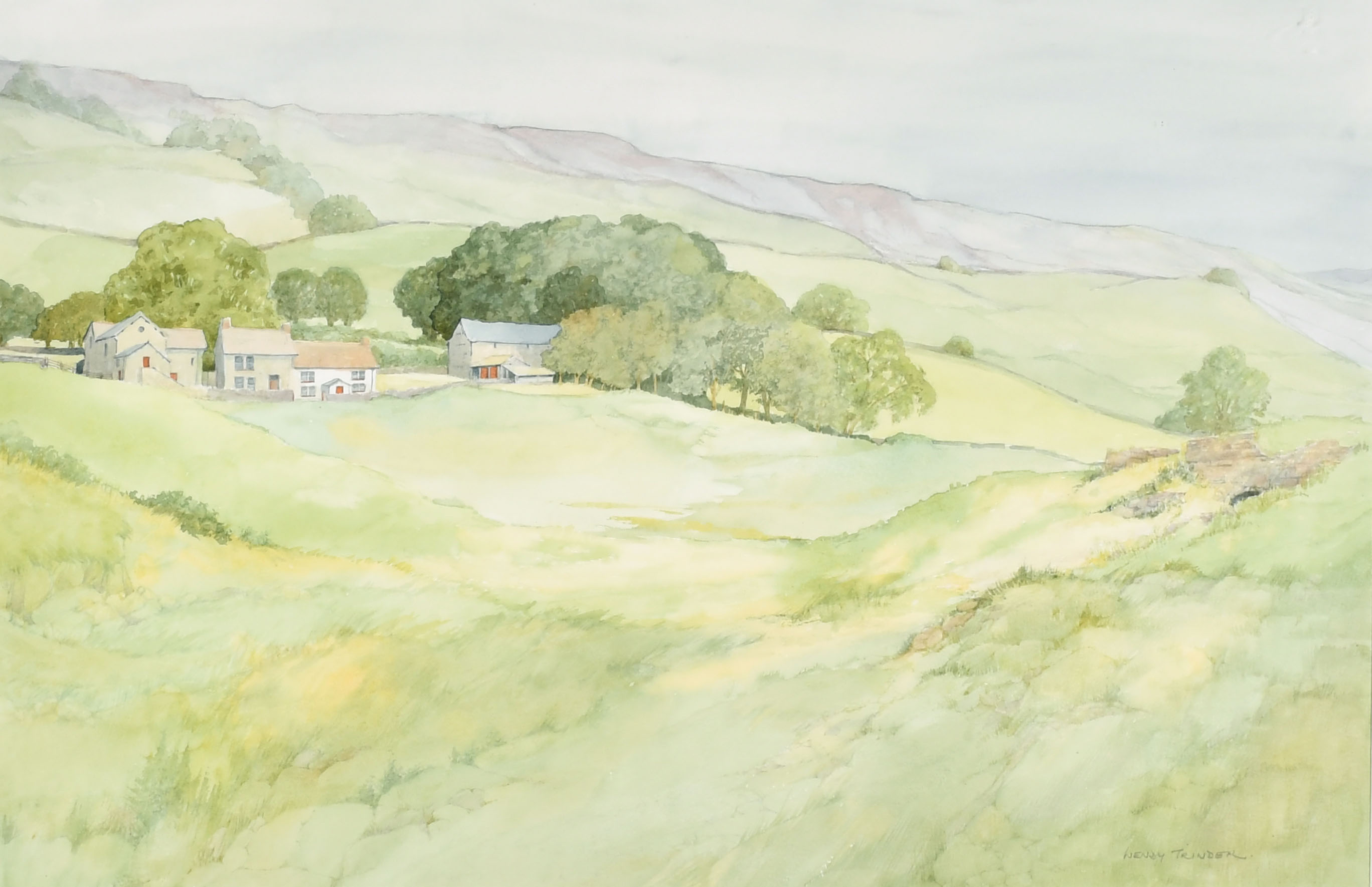 Wendy Trinder (1942-2020) British. "Cumbrian Landscape", Watercolour, Signed in pencil, and
