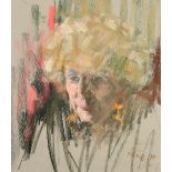 Ken Paine (1926-2020) British. Portrait of Lady, Pastel, Signed and dated '90, 20" x 18" (50.6 x