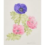 Wendy Trinder (1942-2020) British. "Anemones", Watercolour, Signed in pencil, and inscribed on a