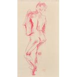 Tim Minett (20th Century) British. A Standing Nude, Chalk, Signed with initials and dated '94, and