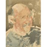 Tom Coates (1941- ) British. Portrait of Anthony Bloomfield (Artist), Watercolour, Inscribed on