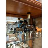 Collection of beswick horses etc . Af .