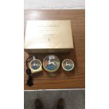 Art Deco Carlton ware leaping fawn dressing table set with original box made For Francis Joseph of