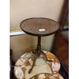 1900s wine table with hand painted design .