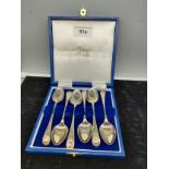 Set of 6 silver hall marked Birmingham spoons makers JS & S.