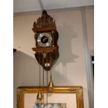Antique Dutch wall clock .