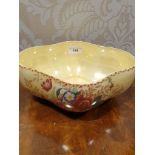 Maling lustre flower pattern unusual bowl .