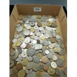 Lot 134 large selection of British coins including silver shillings sixpence ect.