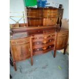 Large Impressive Georgian large buffet cabinet with brass fixing to back fitted with a cooler