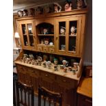 Large Farm House 2 Section dresser in heavy pine .