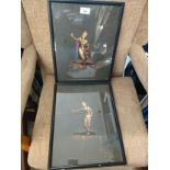 Pair of Indian Scene Pictures signed by artist .